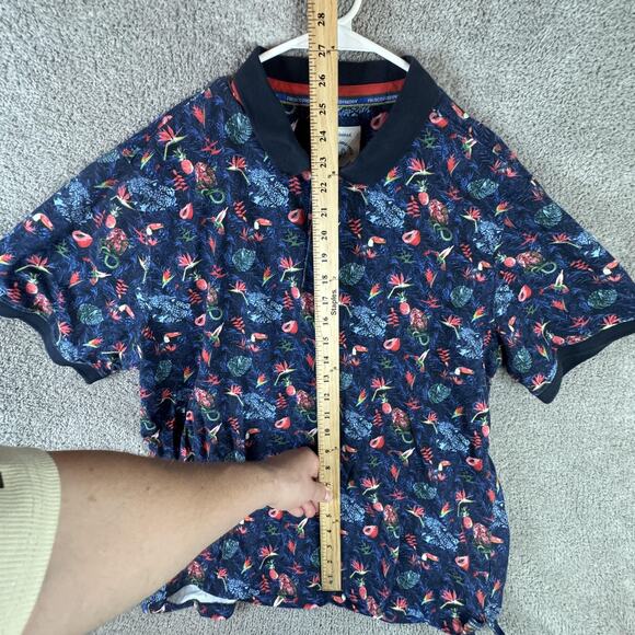 A Fish Named Fred Polo Shirt Mens 3XL Tropical Print Short Sleeve Fresco Freddy - Picture 10 of 14